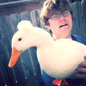 Boy with a duck
