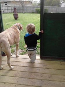 A boy and his dog - best friends