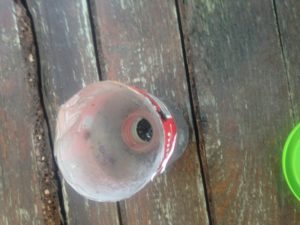 Inverted bottle top to catch flies